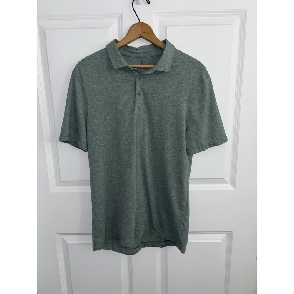 Lululemon Men's Polo Shirt No Tag Green Short Sleeve. Measures Small